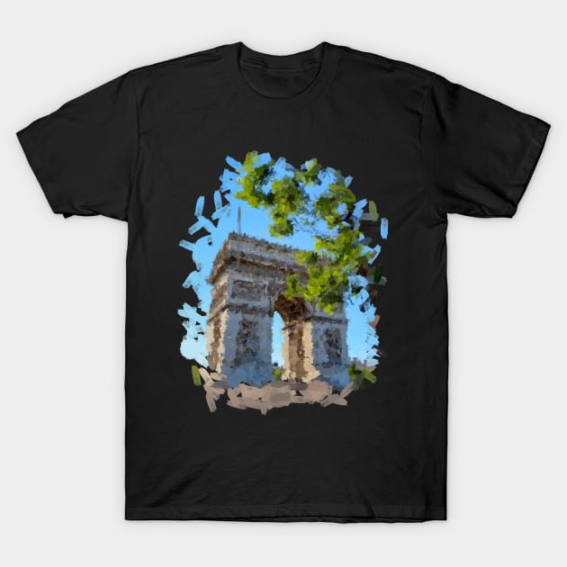 Arch of Triumph oil painting T-Shirt by DigitPaint